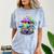 Psychedelic Alien Mushroom Nostalgia Groovy Vibe Hippie Comfort Color Blast T-Shirt Ocean