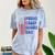 Retro Proud Coast Guard Dad Graduation Dad Usa Flag Outfit Comfort Color Blast T-Shirt Ocean