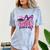 Senior 2027 Class Of 2027 Coquette Girl Pink Graduation 2027 Comfort Color Blast T-Shirt Ocean