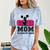 Senior Cheerleader Mom Cheer Class Of 2025 Graduation Women Comfort Color Blast T-Shirt Ocean