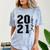 Senior Class Of 2021 Graduation High School College Comfort Color Blast T-Shirt Ocean