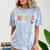 Senior Mom 2024 Graduation Heart Class Of 2024 Comfort Color Blast T-Shirt Ocean
