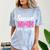 Senior Mom Class Of 2026 Pink Coquette Bow Graduation Comfort Color Blast T-Shirt Ocean