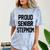 Stepmom Stepmother SEN18R Grad Senior Graduation Party Shirt Comfort Color Blast T-Shirt Ocean