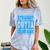 Straight Outta Second Grade Graduation Class Comfort Color Blast T-Shirt Ocean