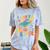 i Survived My Daughter's Bachelors Degree Groovy Graduation Comfort Color Blast T-Shirt Ocean
