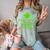 2018 Graduation Red Green High School Color Comfort Color Blast T-Shirt Fern
