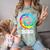 2033 Graduation Class Year Tie Dye Peace Sign Comfort Color Blast T-Shirt Fern