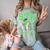 5th Grade Graduate Dinosaur Dab Graduation School Comfort Color Blast T-Shirt Fern