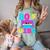 80's Vibe Retro Style Cassette Tape Nostalgia 1980s Party Comfort Color Blast T-Shirt Fern