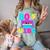 80's Vibe Retro Style Cassette Tape Nostalgia 1980s Party Premium Tri-Blend Comfort Color Blast T-Shirt Fern