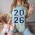 Class Of 2026 Graduation Varsity Navy Blue Letters Premium Tri-Blend Comfort Color Blast T-Shirt Fern