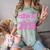 Class Of 2030 Pink Girls Shirt Graduation Comfort Color Blast T-Shirt Fern