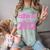 Class Of 2032 Pink Girls Shirt Graduation Comfort Color Blast T-Shirt Fern