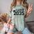 Class Of 2035 First Day Of School Graduation Comfort Color Blast T-Shirt Fern