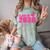 Class Of 2038 Pink Girls Growing Up School Memory Graduation Comfort Color Blast T-Shirt Fern