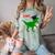 Dinosaur Rawr Diploma Graduate Graduation Comfort Color Blast T-Shirt Fern