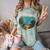 Fish Bowl Frutiger Aero Y2K Retro Vibes Comfort Color Blast T-Shirt Fern