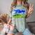 Frutiger Aero Dolphin Meadow Aesthetic Y2k 2000s Ironic Comfort Color Blast T-Shirt Fern