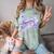 Frutiger Aero Y2K Chrome Dolphin Comfort Color Blast T-Shirt Fern