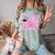 Graduation 2027 Senior 2027 Class Of 2027 Coquette Pink Girl Comfort Color Blast T-Shirt Fern