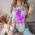 Kids Kindergarten Graduation Idea For Girls Dinosaur Comfort Color Blast T-Shirt Fern