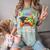 Kindergarten Level Complete Last Day Of School Graduation Comfort Color Blast T-Shirt Fern