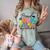 Proud Mom Class Of 2025 Kindergarten Graduate Graduation Comfort Color Blast T-Shirt Fern