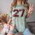 Senior 2027 Maroon Senior Class Of 27 Jersey Graduation Comfort Color Blast T-Shirt Fern