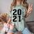 Senior Class Of 2021 Graduation High School College Comfort Color Blast T-Shirt Fern