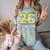 Senior Class 2026 Graduation Yellow Blue Letters Comfort Color Blast T-Shirt Fern