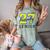 Senior Class Of 2027 Graduation Yellow And Blue On The Back Premium Tri-Blend Comfort Color Blast T-Shirt Fern
