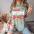 Senior Football Mom 2027 Team Class Of 2027 Graduation Mom Comfort Color Blast T-Shirt Fern