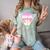 Seniors 2021 For Her Him Retro 21 Graduation Class Comfort Color Blast T-Shirt Fern