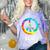 2033 Graduation Class Year Tie Dye Peace Sign Comfort Color Blast T-Shirt Amethyst