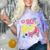 80's Girl Roller Skates Skating Eighties 1980s Nostalgia Comfort Color Blast T-Shirt Amethyst