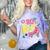 80's Girl Roller Skates Skating Eighties 1980s Nostalgia Comfort Color Blast T-Shirt Amethyst