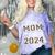 Class Of 2024 Proud Mom Of Senior Class 24 Graduation Comfort Color Blast T-Shirt Amethyst