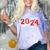 Class Of 2024 Senior Year Boys Girls School Graduation Comfort Color Blast T-Shirt Amethyst
