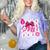 Class Of 2026 Senior Coquette Pink Bow Graduation Family Premium Tri-Blend Comfort Color Blast T-Shirt Amethyst