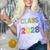 Class Of 2028 Colorful Graduation Comfort Color Blast T-Shirt Amethyst