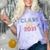 Class Of 2031 Graduation Comfort Color Blast T-Shirt Amethyst