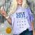 Class Of 2031 Graduation T-Shirt With Space For Handprints Comfort Color Blast T-Shirt Amethyst