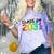 Class Of 2031 Pre-K -12th Grade Hand Prints Space Graduation Comfort Color Blast T-Shirt Amethyst