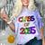 Class Of 2035 Grow With Me Kindergarten Graduation Comfort Color Blast T-Shirt Amethyst