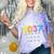 Class Of 2037 Grow With Me Checklist Graduation Comfort Color Blast T-Shirt Amethyst