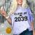 Class Of 2039 Grow With Me First Day Of School Graduation Comfort Color Blast T-Shirt Amethyst
