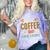 Coffee & Introvert Humor Tee Quote Cute Font Comfort Color Blast T-Shirt Amethyst