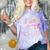 Colorful Proud Grandma 2024 NICU Graduate Baby Graduation Comfort Color Blast T-Shirt Amethyst