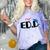 Doctor Of Education EDD Graduation 2021 Comfort Color Blast T-Shirt Amethyst